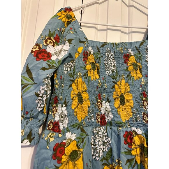 Joanie Clothing Cinna Square Neck Floral Print Midaxi Dress NEW 12 - Picture 7 of 9